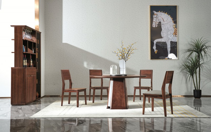 凡闊意式輕奢極簡家具：K2312 圓餐桌