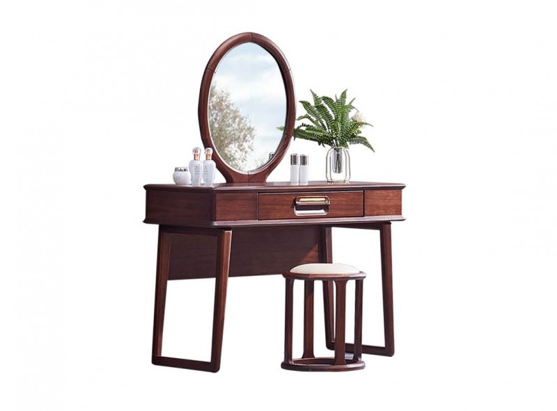 華夏國康卡迪婭輕奢極簡黃檀木家具：K001梳妝臺