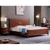 華夏國康卡迪婭輕奢極簡黃檀木家具：K2009大床