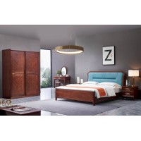 華夏國康卡迪婭輕奢極簡黃檀木家具：K2006大床