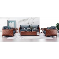 華夏國康卡迪婭輕奢極簡黃檀木家具：K011B沙發