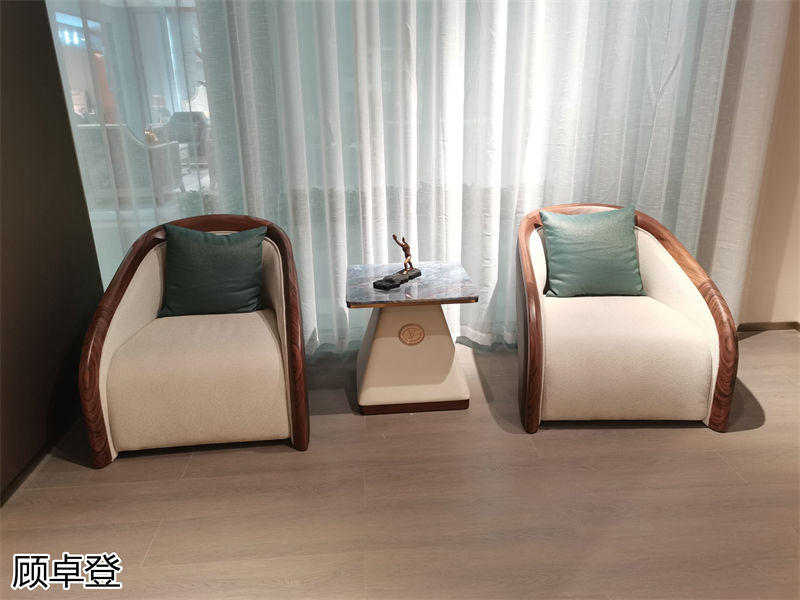 顧卓登實木輕奢風格家具展廳實拍