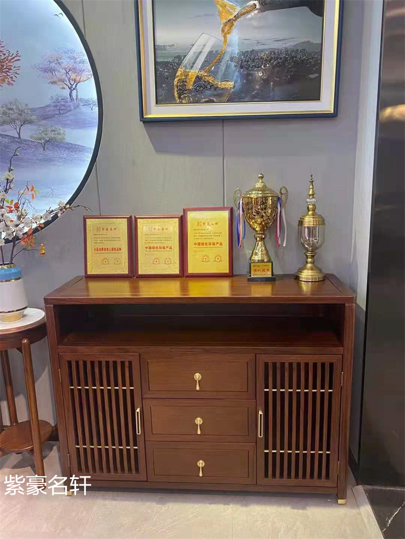 紫豪名軒家具“素章”新中式紅翅木家具展廳實拍