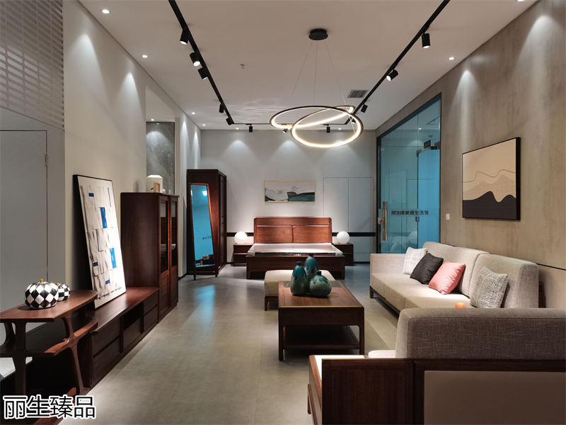 麗生緣&middot;麗生臻品意式輕奢風格烏絲楠木家具展廳實拍