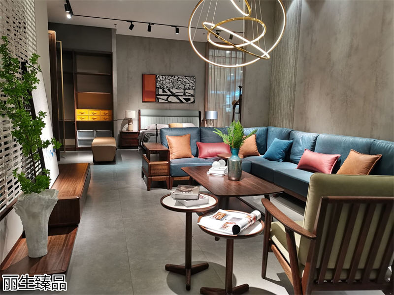 麗生緣&middot;麗生臻品意式輕奢風格烏絲楠木家具展廳實拍