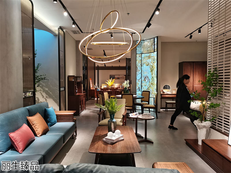 麗生緣&middot;麗生臻品意式輕奢風格烏絲楠木家具展廳實拍