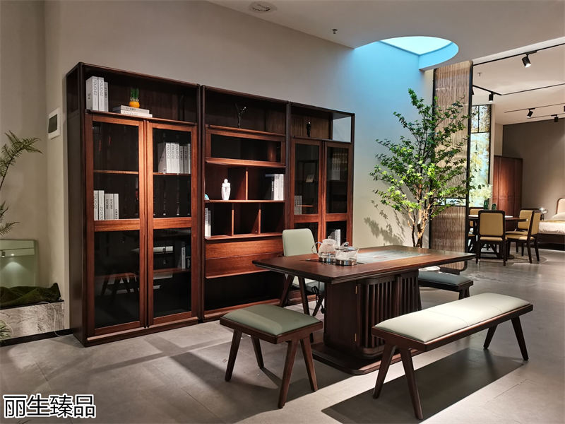 麗生緣&middot;麗生臻品意式輕奢風格烏絲楠木家具展廳實拍