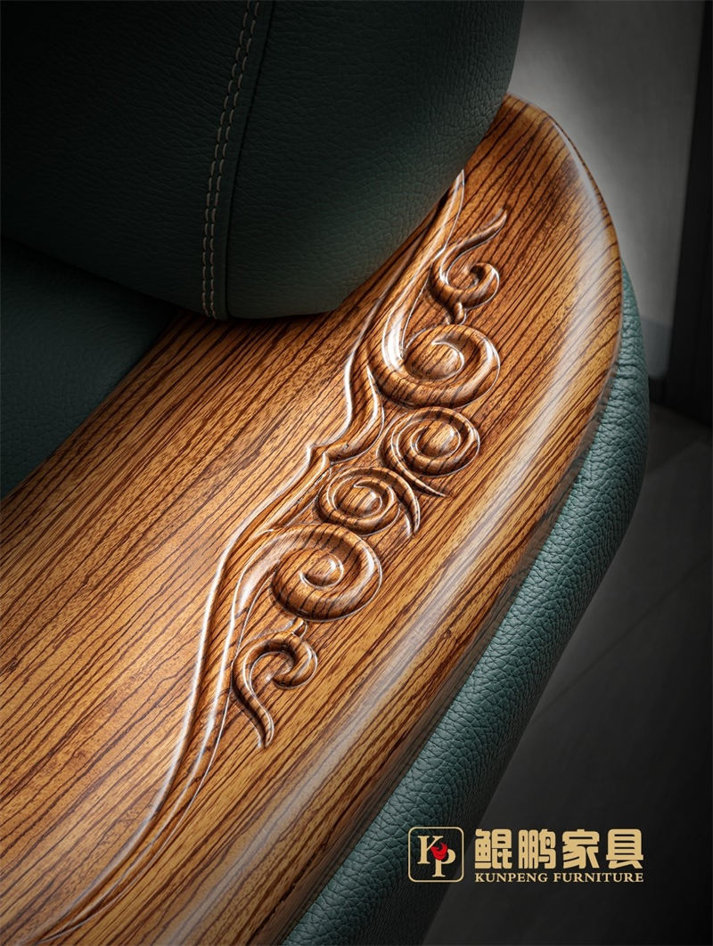 鯤鵬現(xiàn)代中式簡(jiǎn)約輕奢風(fēng)格大烏金木家具
