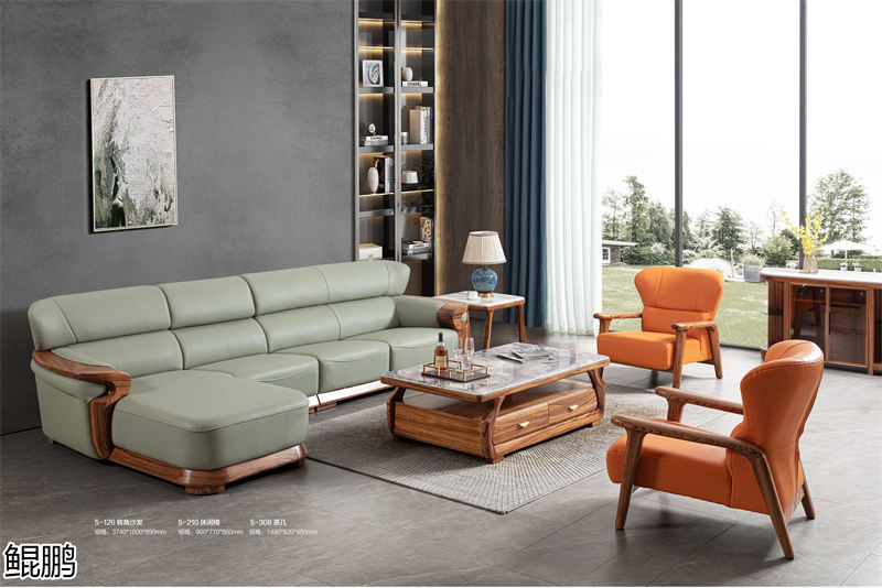 鯤鵬現(xiàn)代中式簡(jiǎn)約輕奢風(fēng)格大烏金木家具