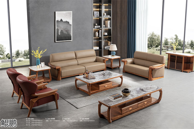 鯤鵬現(xiàn)代中式簡(jiǎn)約輕奢風(fēng)格大烏金木家具