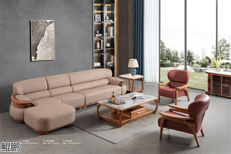 鯤鵬現(xiàn)代中式簡(jiǎn)約輕奢風(fēng)格大烏金木家具