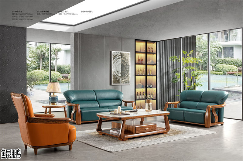 鯤鵬現(xiàn)代中式簡(jiǎn)約輕奢風(fēng)格大烏金木家具