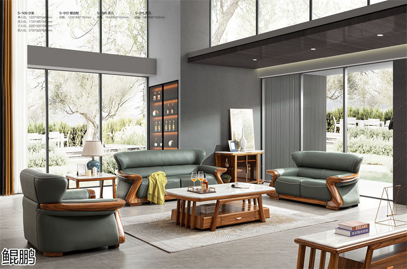 鯤鵬現(xiàn)代中式簡(jiǎn)約輕奢風(fēng)格大烏金木家具