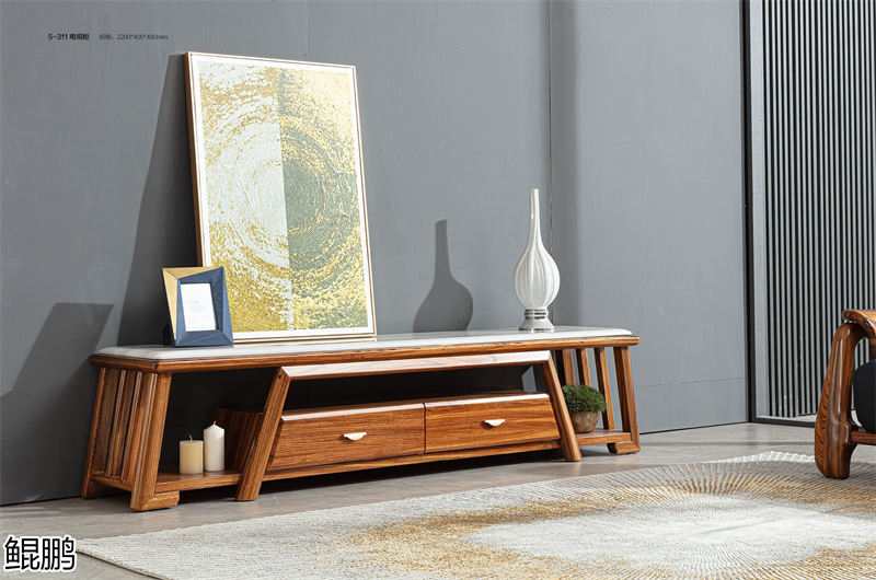 鯤鵬現(xiàn)代中式簡(jiǎn)約輕奢風(fēng)格大烏金木家具