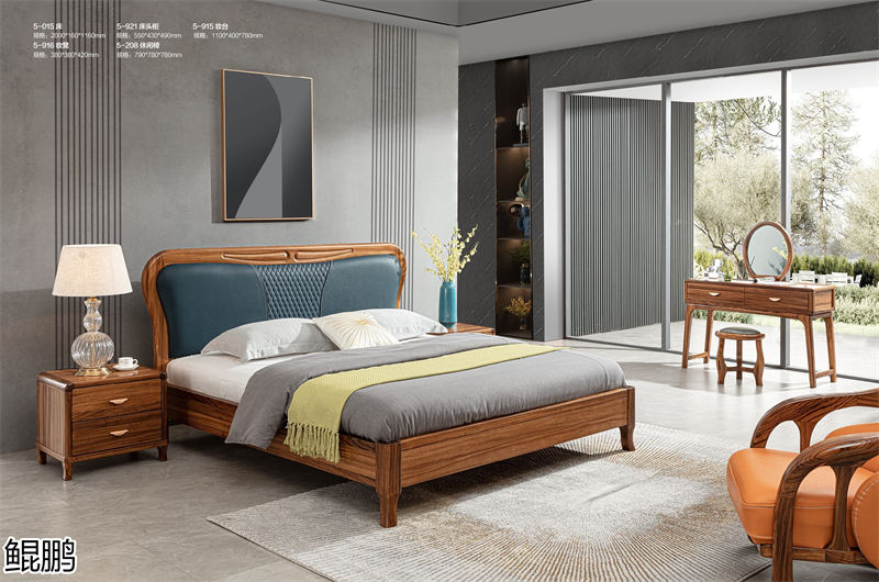 鯤鵬現(xiàn)代中式簡(jiǎn)約輕奢風(fēng)格大烏金木家具