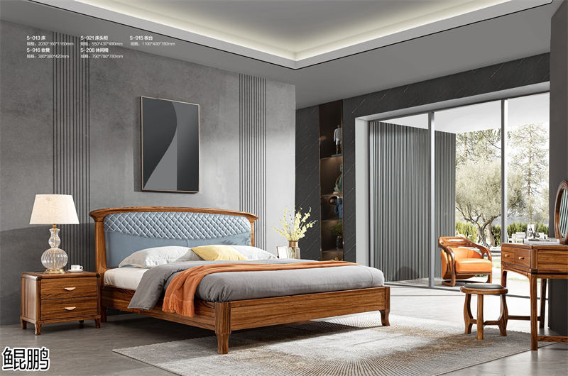 鯤鵬現(xiàn)代中式簡(jiǎn)約輕奢風(fēng)格大烏金木家具