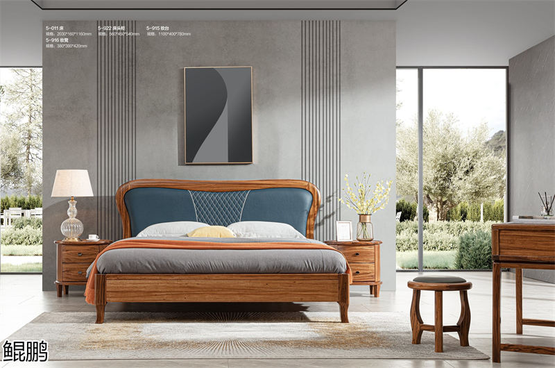 鯤鵬現(xiàn)代中式簡(jiǎn)約輕奢風(fēng)格大烏金木家具