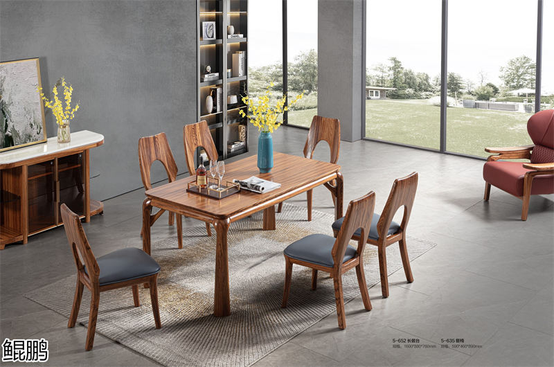 鯤鵬現(xiàn)代中式簡(jiǎn)約輕奢風(fēng)格大烏金木家具