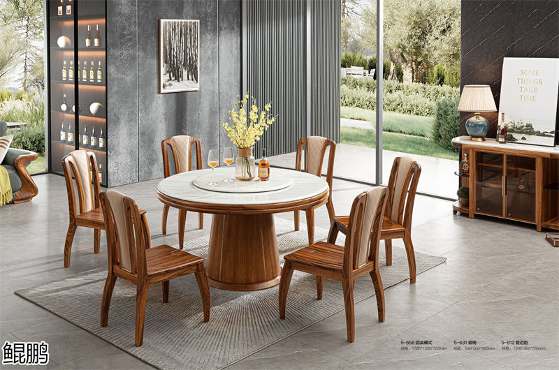 鯤鵬現(xiàn)代中式簡(jiǎn)約輕奢風(fēng)格大烏金木家具