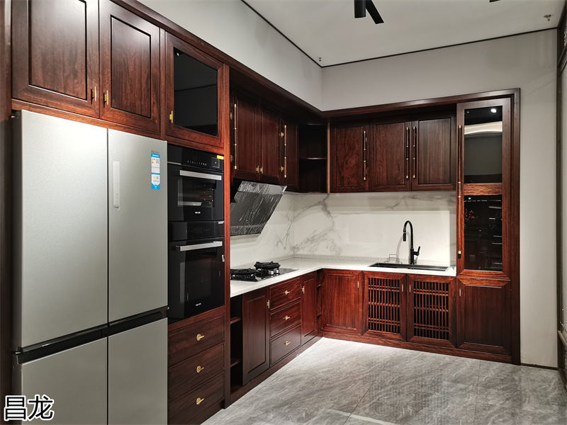 昌龍新中式烏金木整屋定制家具展廳實(shí)拍