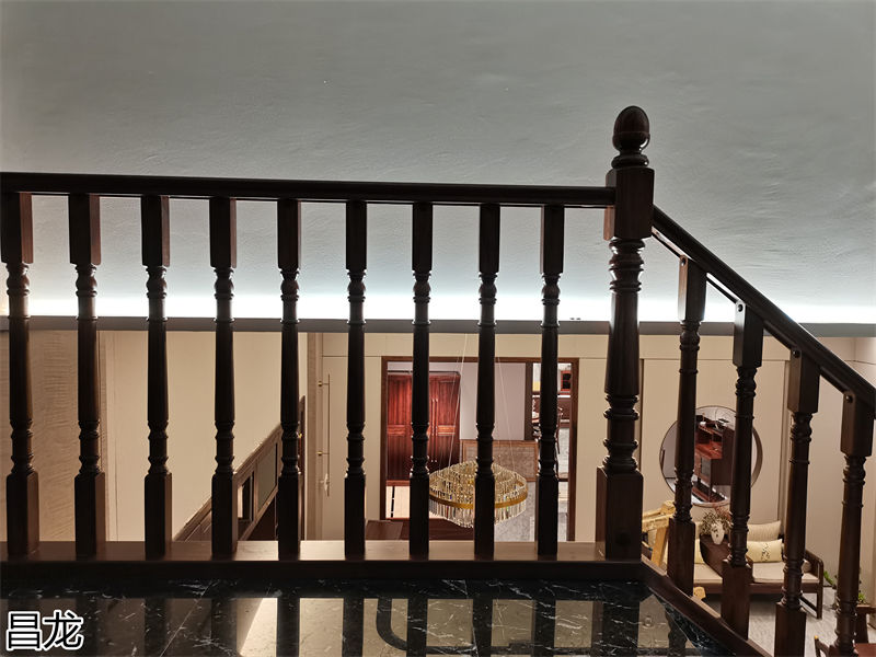 昌龍新中式烏金木整屋定制家具展廳實(shí)拍