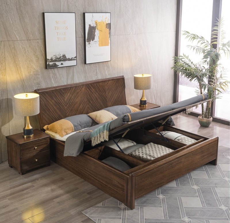 木來客現代輕奢極簡黑胡桃木家具