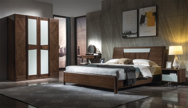 木來客現代輕奢極簡黑胡桃木家具