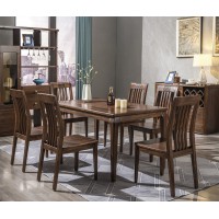 木來客現代輕奢極簡黑胡桃木家具：8T01#西餐臺