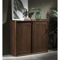 木來客現代輕奢極簡黑胡桃木家具：8M01#鞋柜