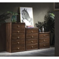 木來客現代輕奢極簡黑胡桃木家具：8G01#三斗柜、8G02#四斗柜、8G03#五斗柜