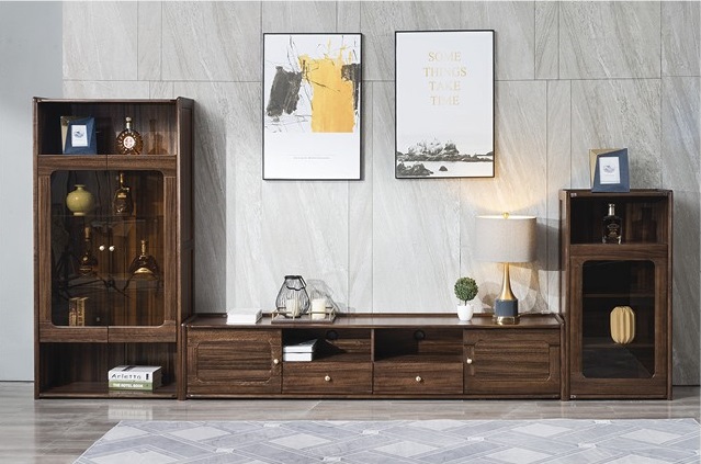 木來客現代輕奢極簡黑胡桃木家具