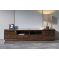 木來(lái)客現(xiàn)代輕奢極簡(jiǎn)黑胡桃木家具：8K01#電視柜