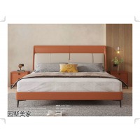 園墅美家,南康輕奢極簡軟體床廠家,江西膚感硅膠皮、仿真皮、黃牛皮、科技布軟床
