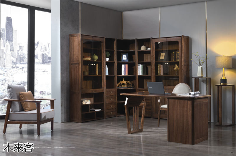 喻皓天成 木來客現(xiàn)代輕奢極簡(jiǎn)黑胡桃家具