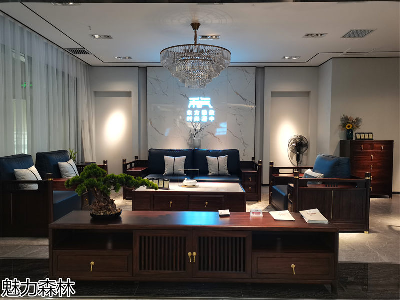 魅力森林 &ldquo;和氣&rdquo;新中式風格烏金木家具展廳實拍
