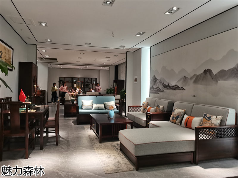 魅力森林 &ldquo;和氣&rdquo;新中式風格烏金木家具展廳實拍