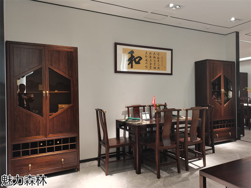 魅力森林 &ldquo;和氣&rdquo;新中式風格烏金木家具展廳實拍
