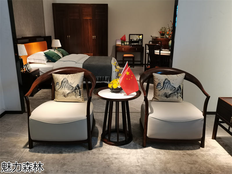 魅力森林 &ldquo;和氣&rdquo;新中式風格烏金木家具展廳實拍