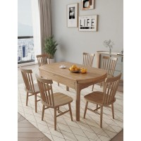 匠者白蠟木系列家具：JD-633跳臺餐椅原木色