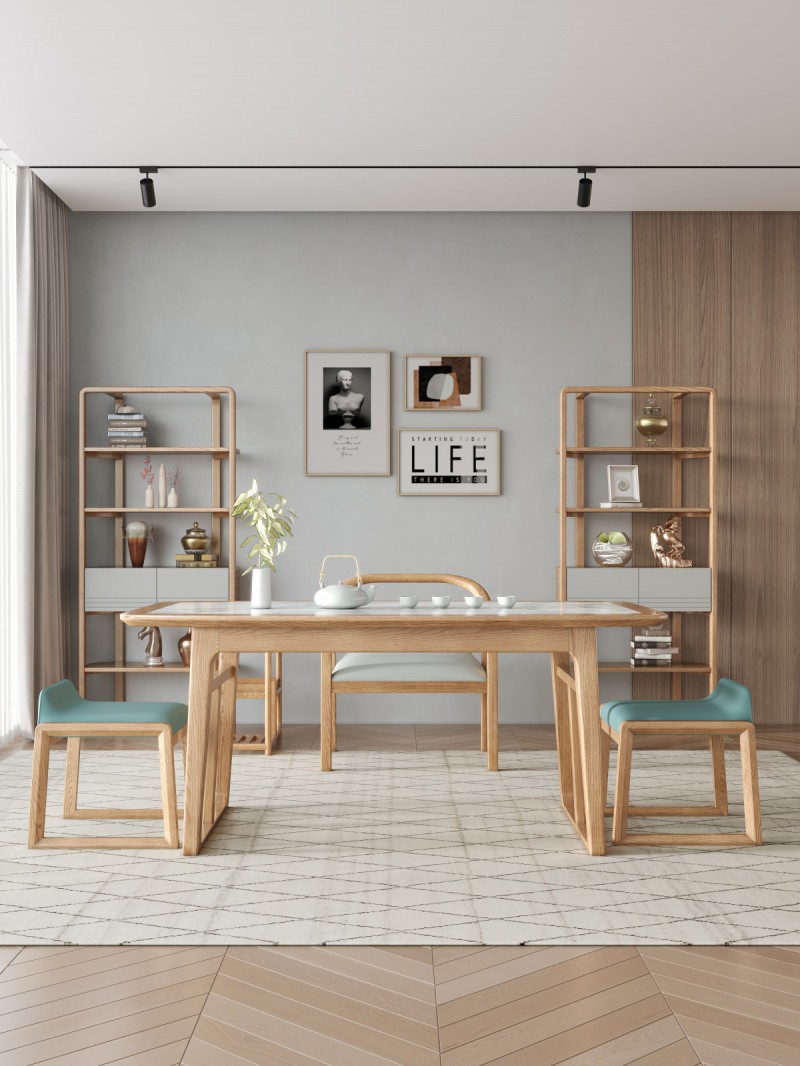 匠者白蠟木系列家具：JD-630茶臺原木色