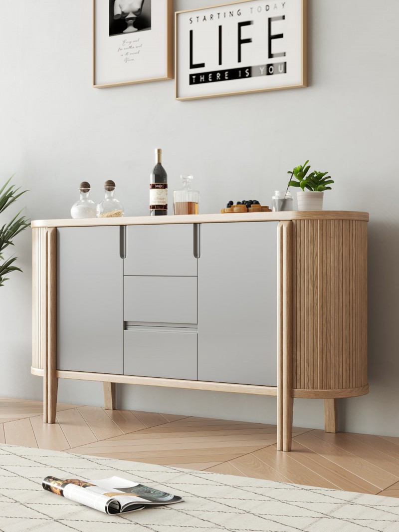 匠者白蠟木系列家具：JD-626餐邊柜原木色