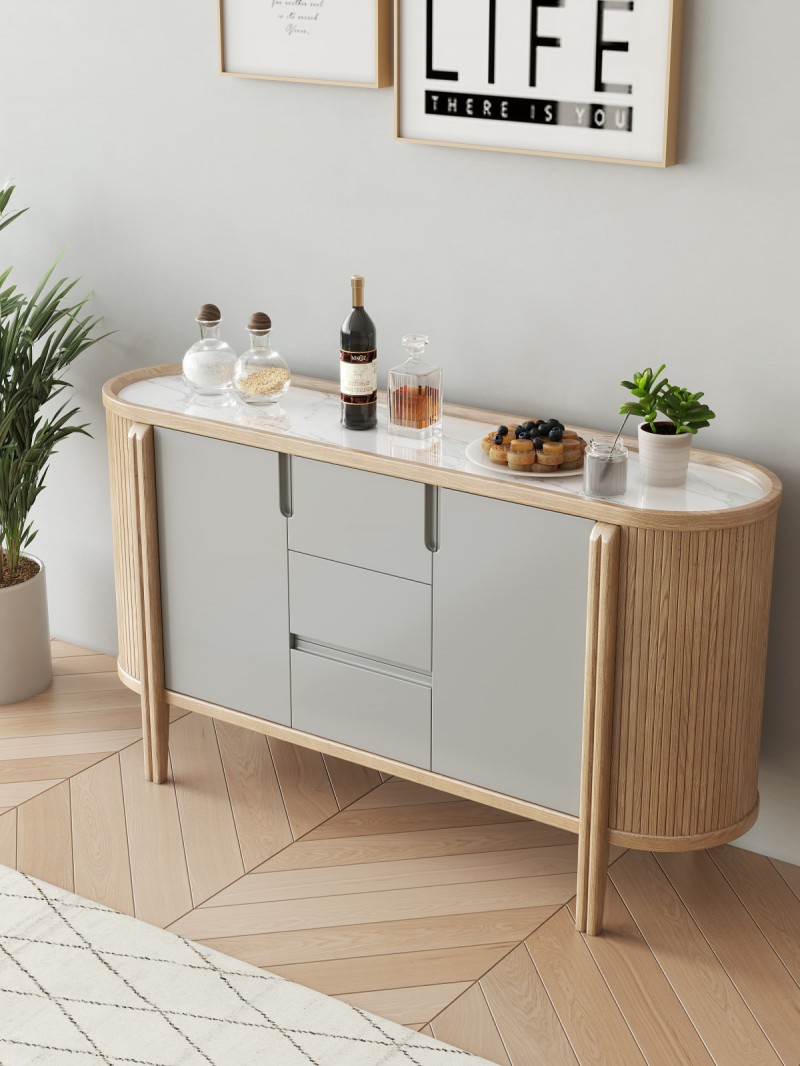 匠者白蠟木系列家具：JD-626餐邊柜原木色