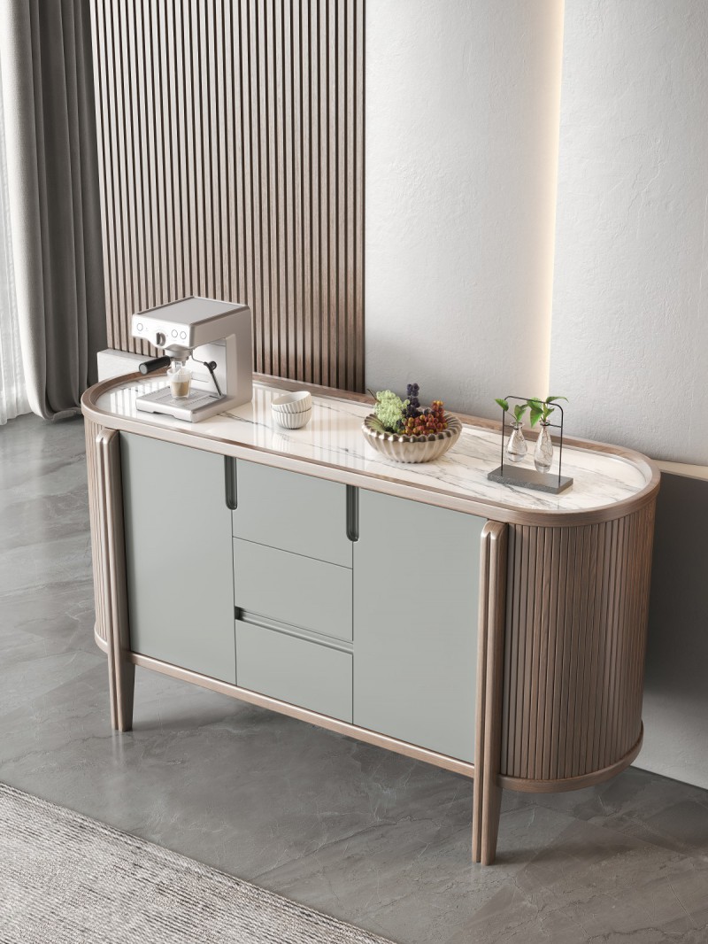 匠者白蠟?zāi)鞠盗屑揖撸篔D-626餐邊柜胡桃色