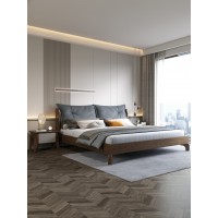 匠者白蠟木系列家具：JD-608床胡桃色