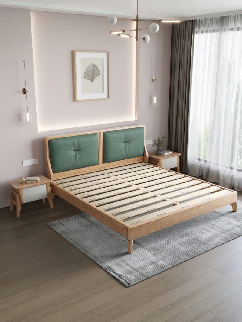 匠者白蠟?zāi)鞠盗屑揖撸篔D-605床原木色