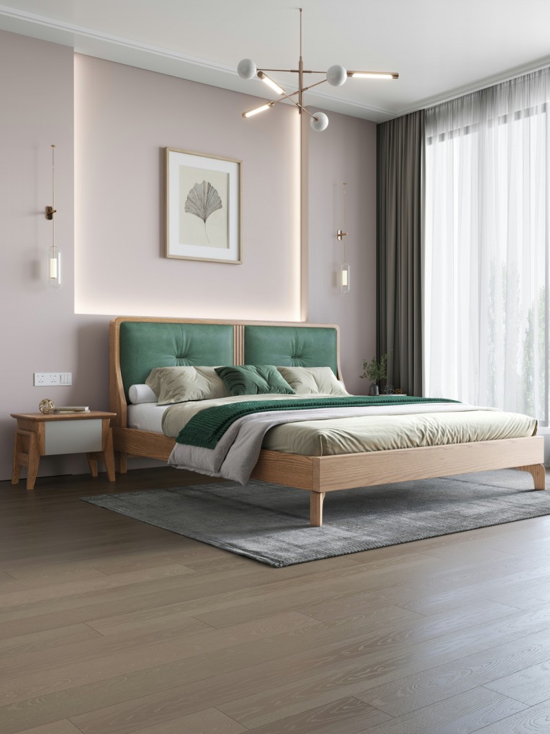 匠者白蠟?zāi)鞠盗屑揖撸篔D-605床原木色