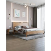 匠者白蠟木系列家具：JD-601床原木色