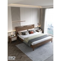 現代極簡北美白蠟木家具，江西南康原木色、胡桃色白蠟木套房家具，贛州匠者家具公司