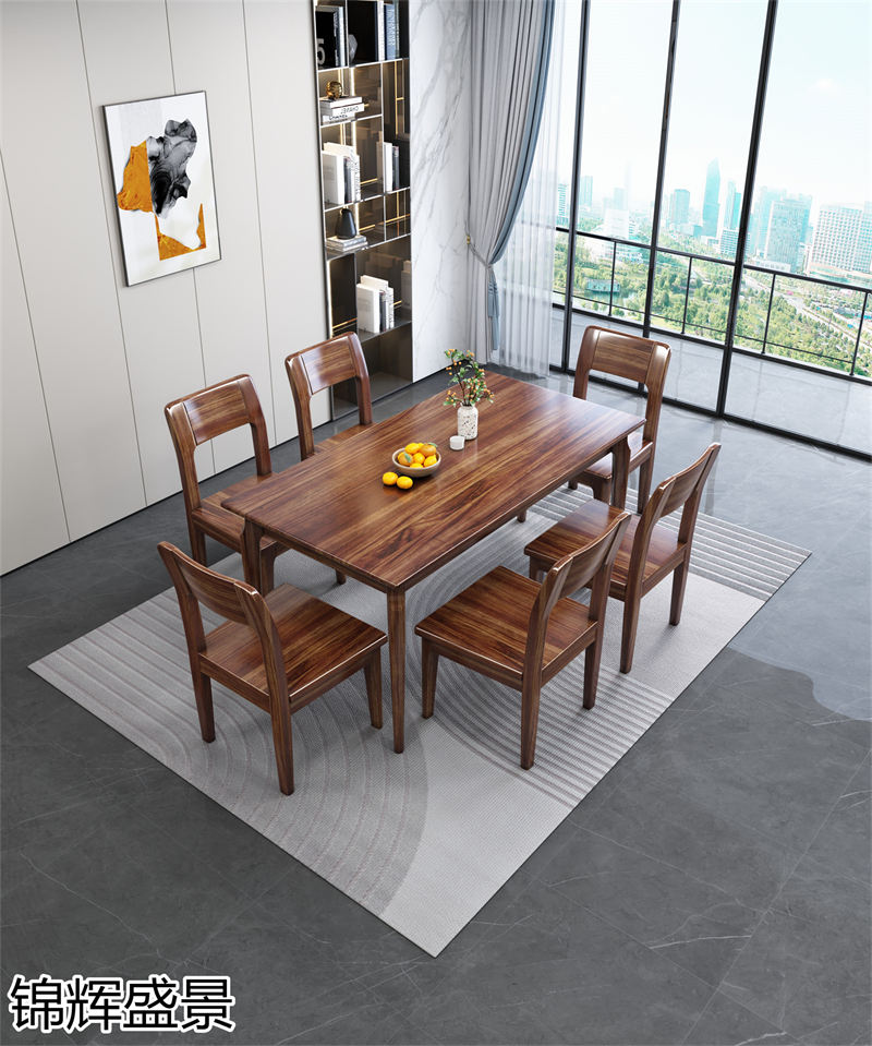 錦輝盛景現(xiàn)代實木風(fēng)格烏金木家具