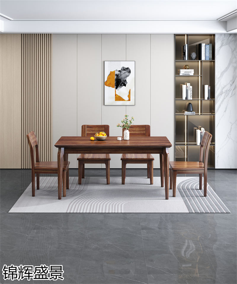 錦輝盛景現(xiàn)代實木風(fēng)格烏金木家具